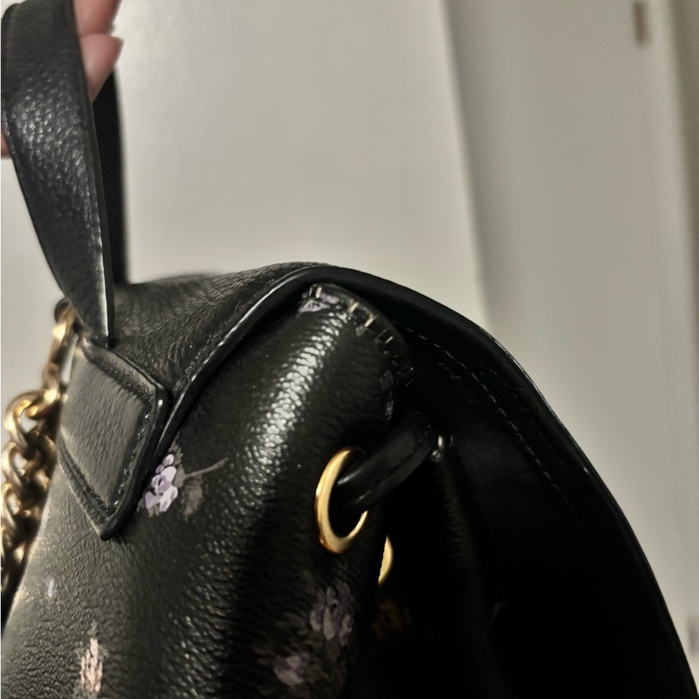 Coach Black Dalmatian Print Leather Backpack - Picture 4 of 15